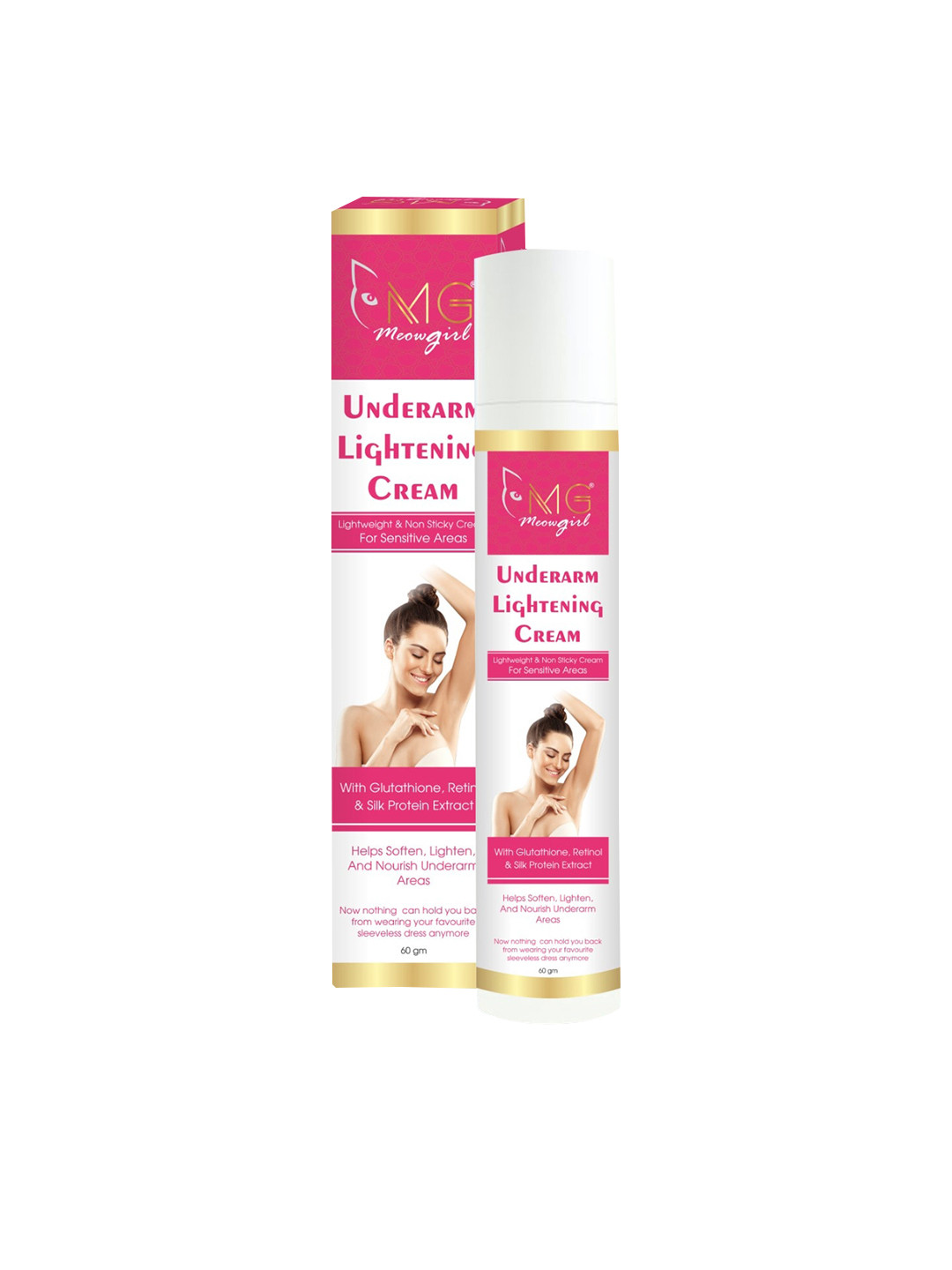 

MGmeow girl Underarm Whitening & Lightening Cream, White