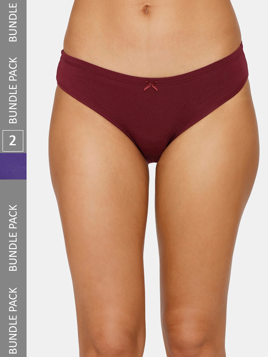 

Zivame Women Pack Of 2 Assorted Low-Rise Bikini Briefs