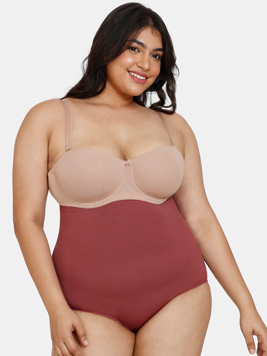 

Zivame Women Plus Size Shaper Brief, Brown