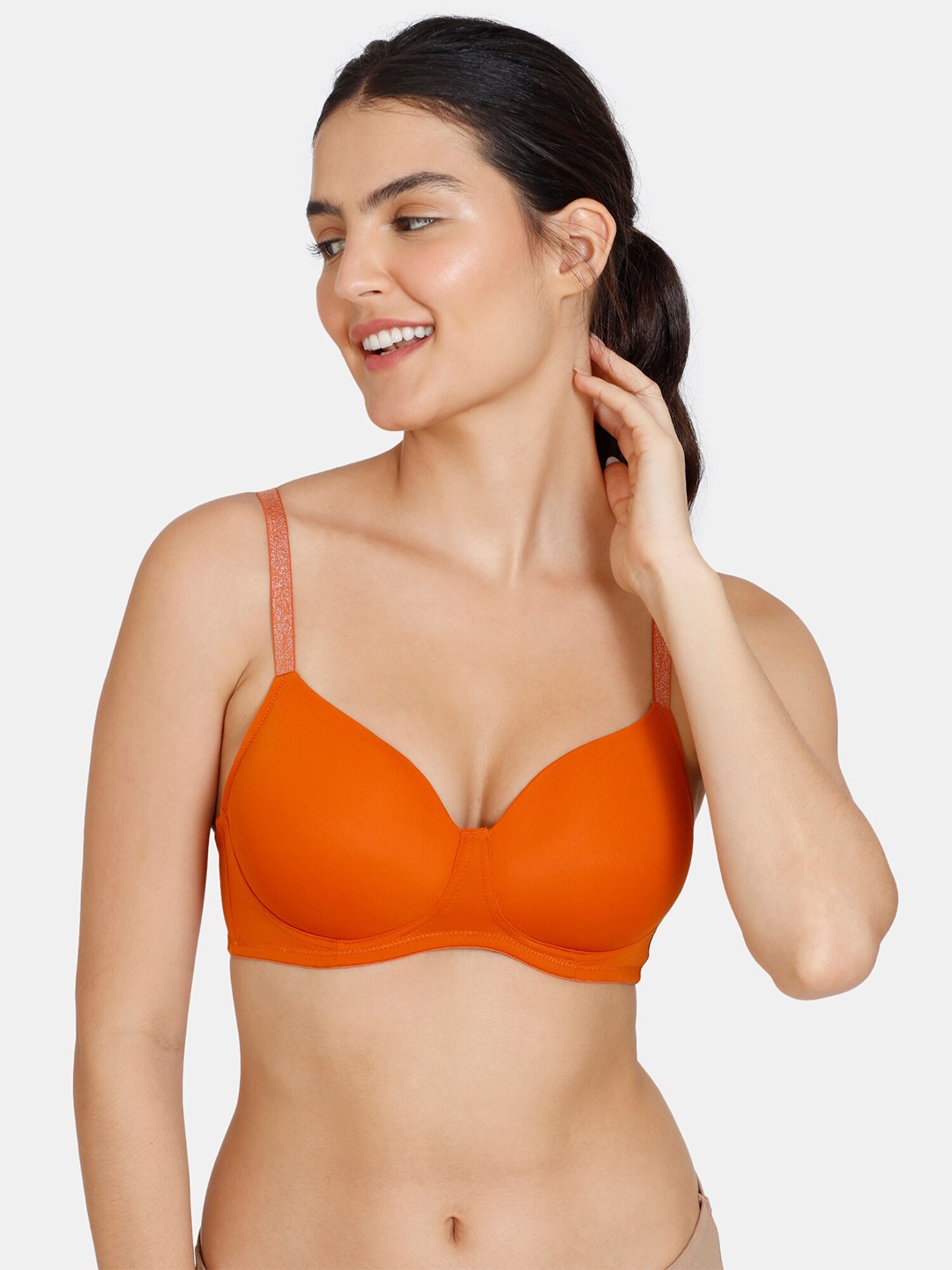 

Zivame Lightly Padded Bra, Orange