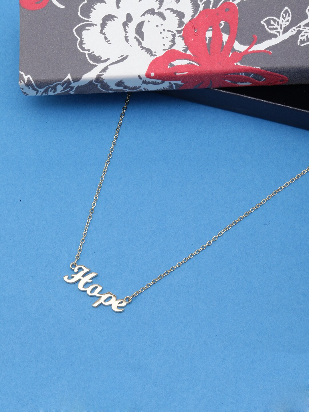 

DIVA WALK Brass Gold-Plated Alphabet Hope Chain