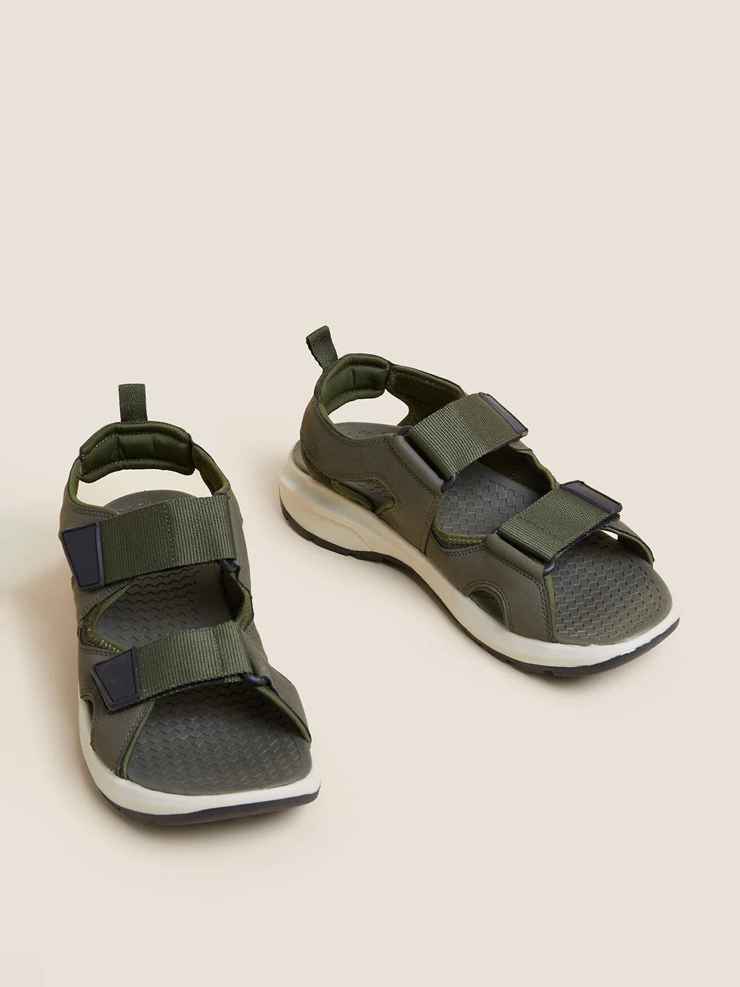 

Marks & Spencer Men Synthetic Sports Sandals, Khaki