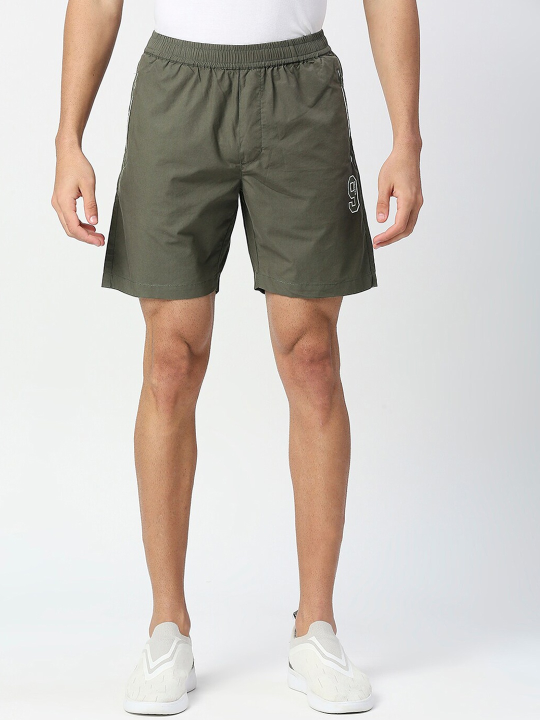 

beevee Men Olive Green Outdoor Sports Shorts