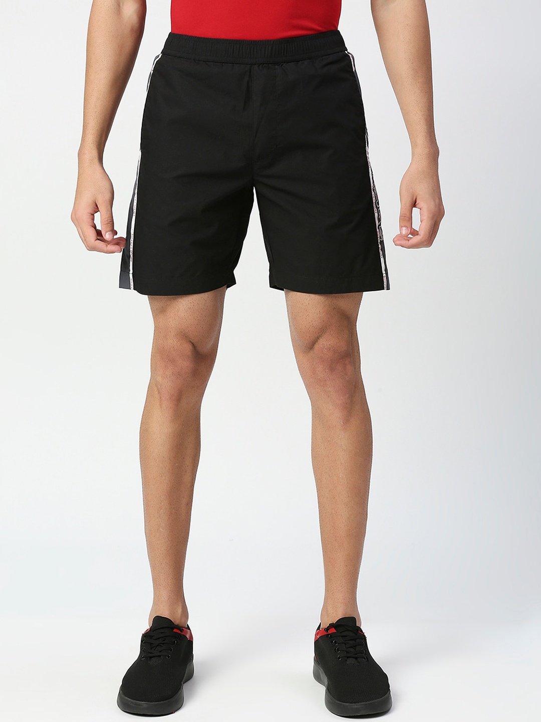 

beevee Men Black Outdoor Sports Shorts