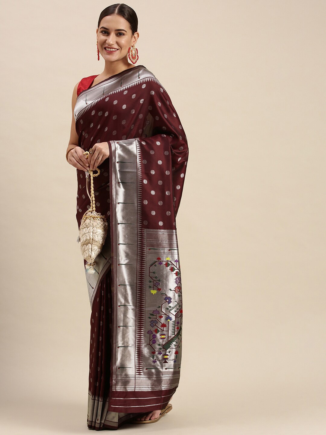 

Royal Rajgharana Saree Woven Design Zari Banarasi Sarees, Maroon