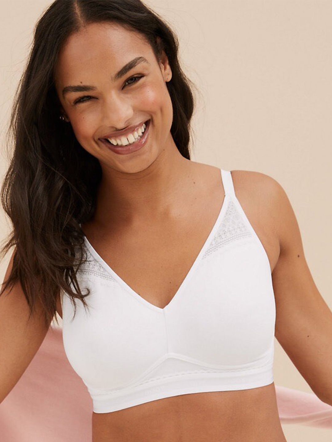 

Marks & Spencer Non Padded All Day Comfort Bralette Bra, White