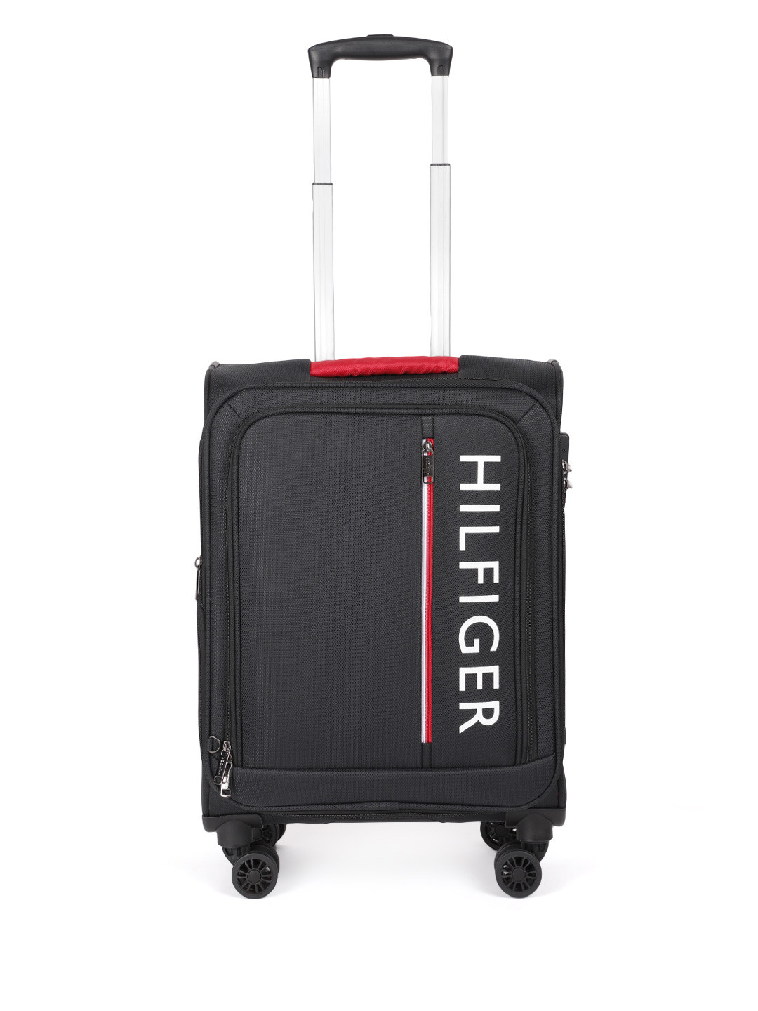 

Tommy Hilfiger Unisex Navy Blue 4 Wheels 360-Degree Rotation Trolley Bag, Black