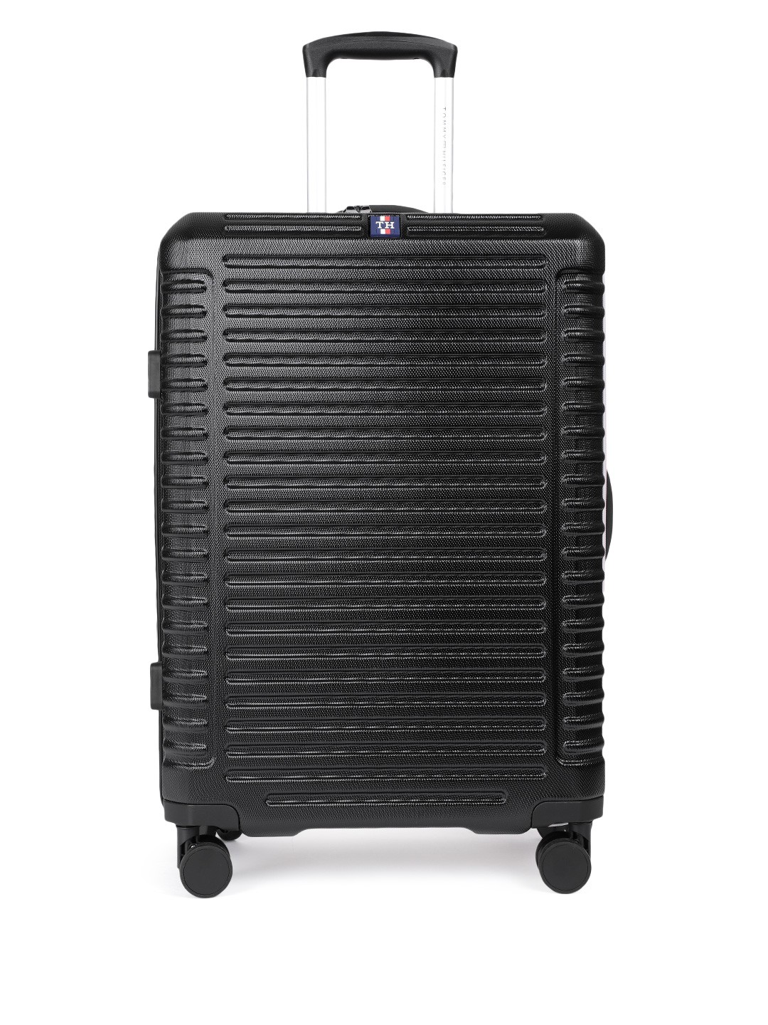 

Tommy Hilfiger Unisex Hard 4 Wheels 360-Degree Rotation Large Trolley Bag, Black