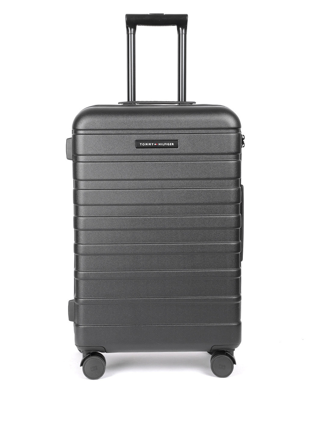 

Tommy Hilfiger Unisex Hard 4 Wheels 360-Degree Rotation Large Trolley Bag, Black