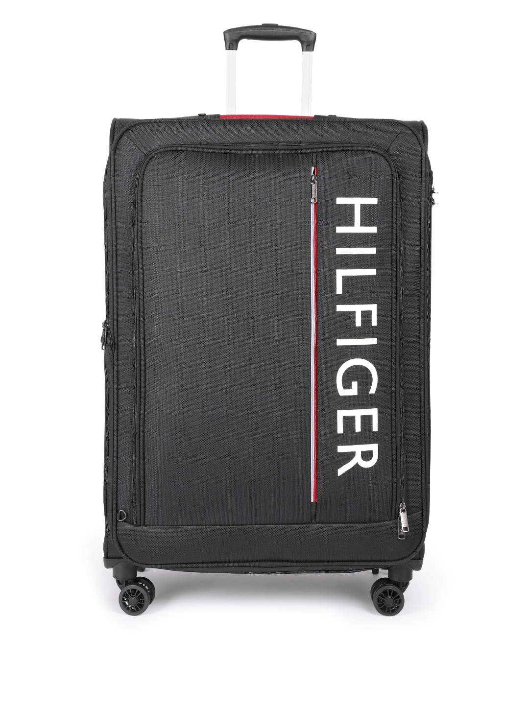 

Tommy Hilfiger Unisex Hard 4 Wheels 360-Degree Rotation Trolley Bag, Black