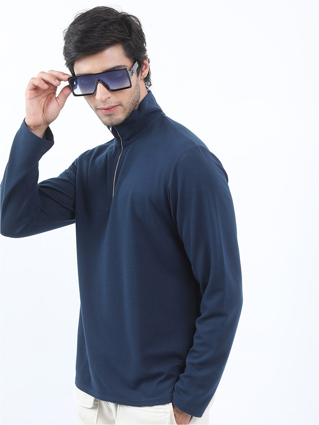 

KETCH Men Structured Regular Fit T-shirt, Navy blue