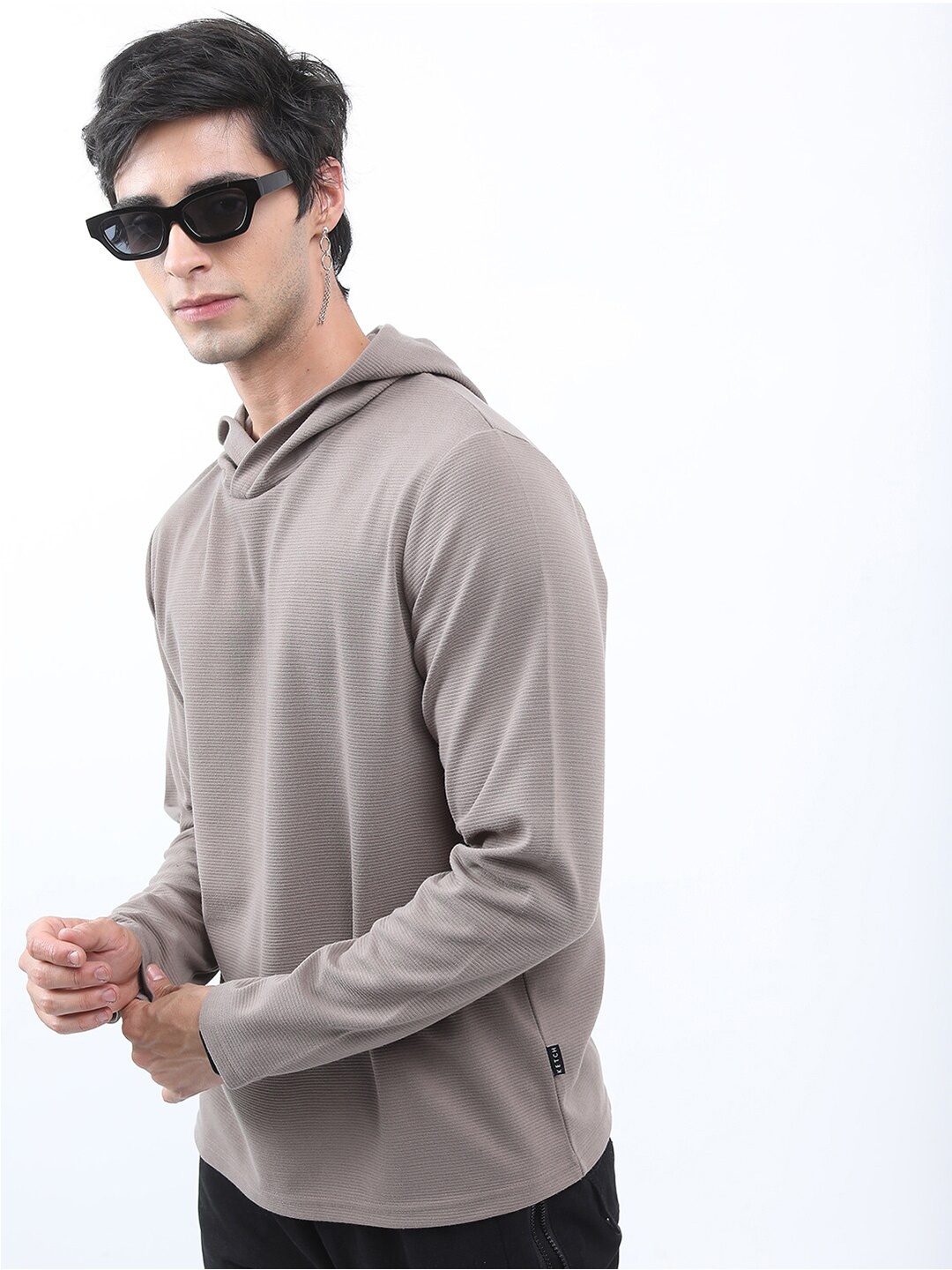 

KETCH Men Structured Regular Fit T-shirt, Grey