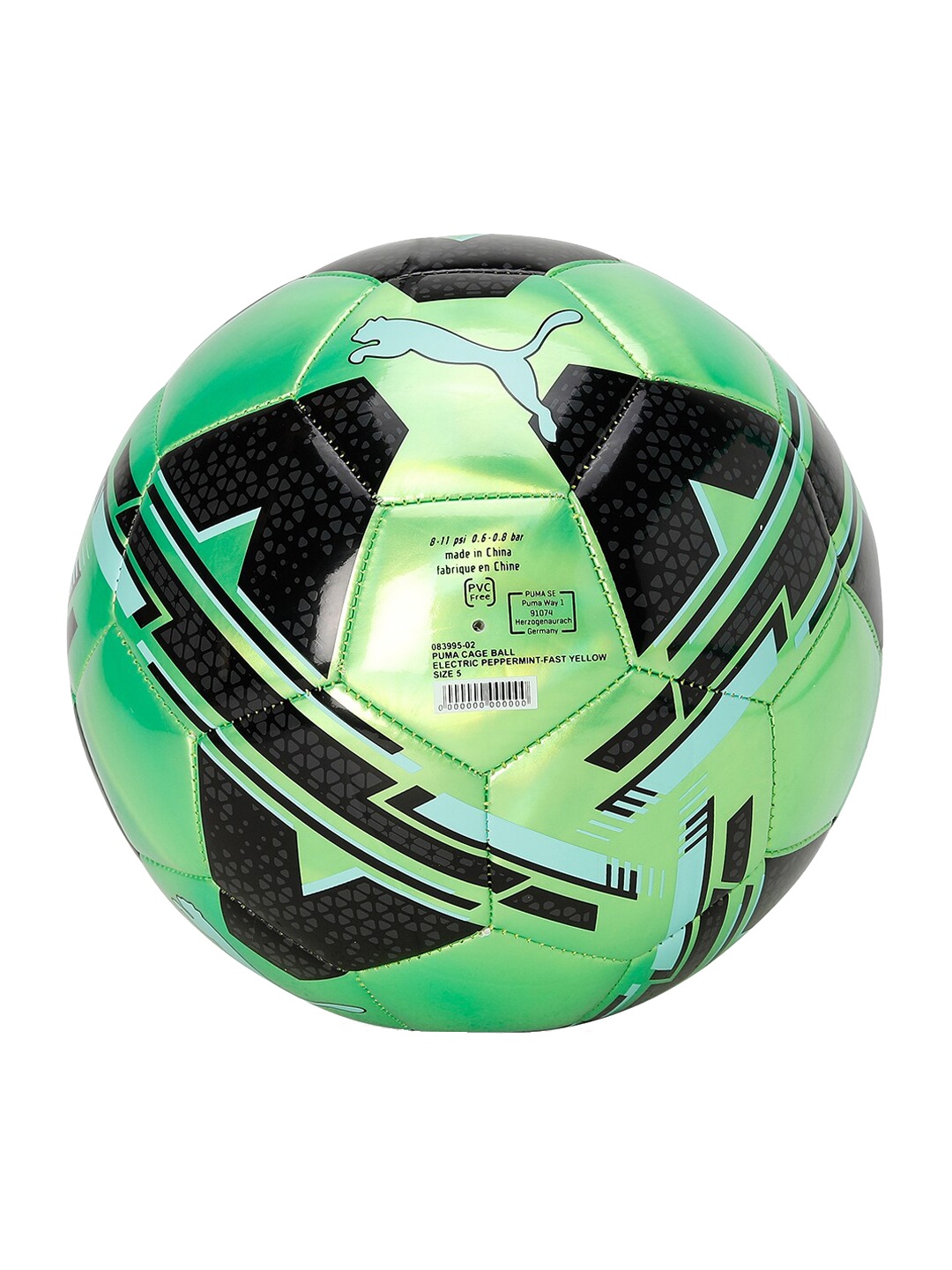 

Puma CAGE Hologram Finish With Brand Logo Printed Football, Black