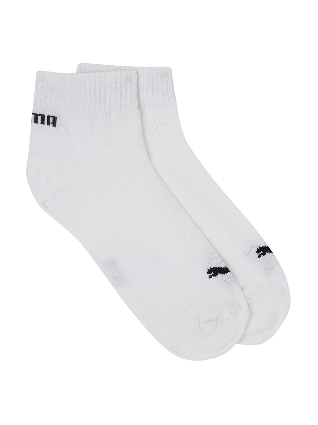 

Puma Brand logo-Printed Quarter Socks, White