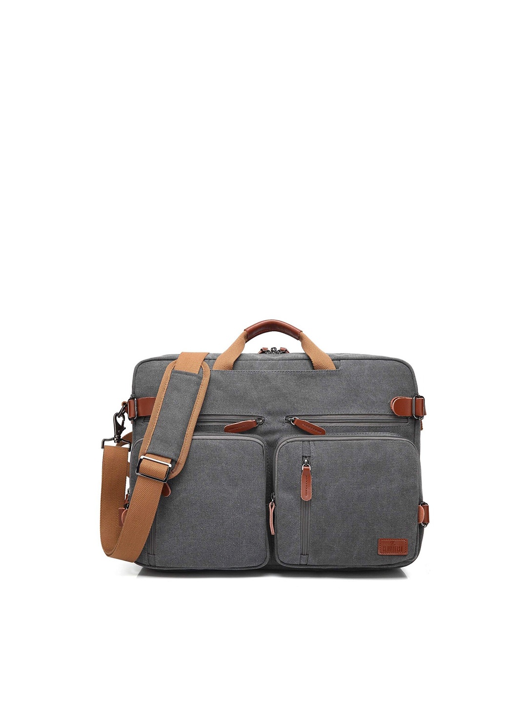 

THE CLOWNFISH Messenger Bag With Detachable sling, Grey
