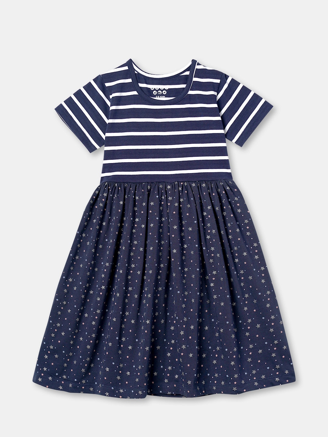 

ZION Navy Blue Striped Dress