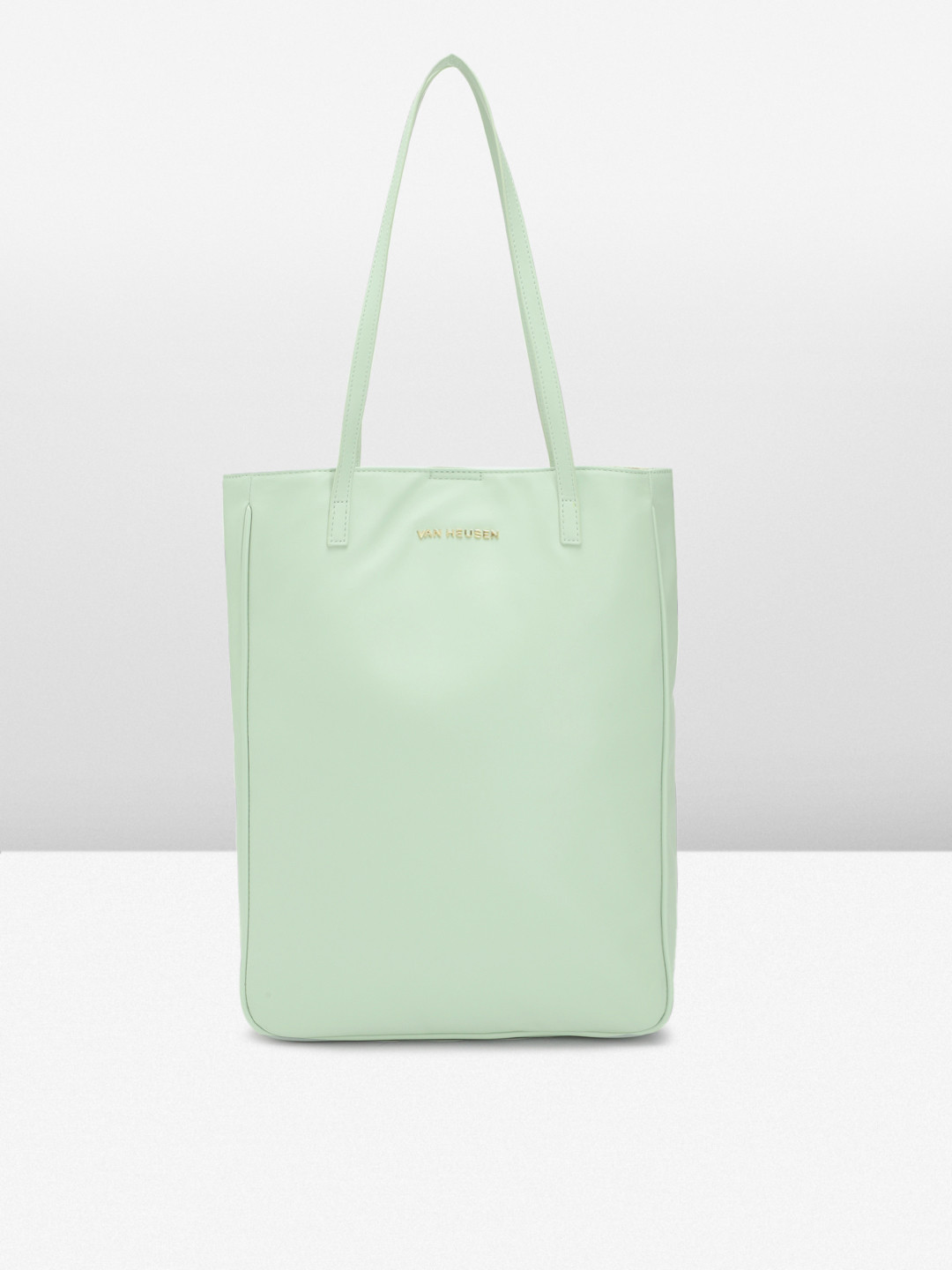 

Van Heusen Solid PU Oversized Structured Tote Bag, Green