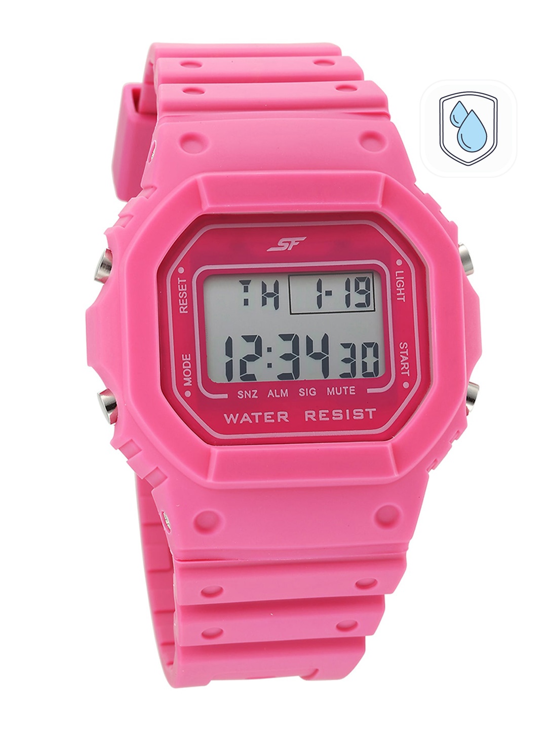 

Sonata Unisex Pink Dial & Wrap Around Straps Digital Watch 77122PP04