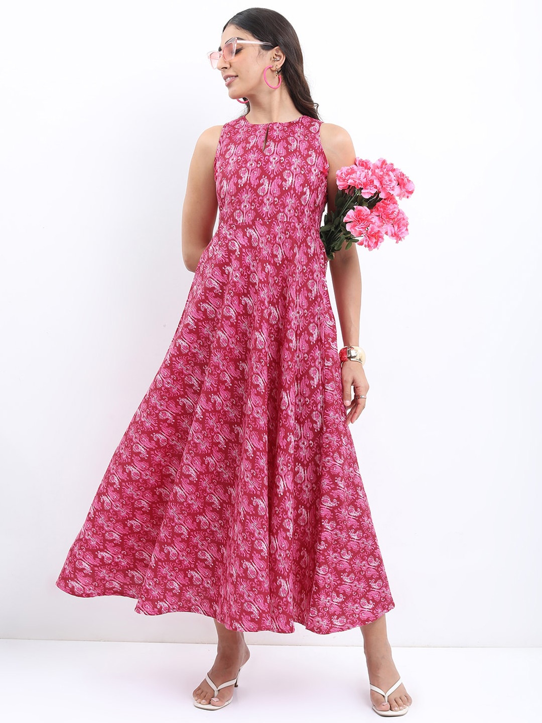 

KETCH Magenta Floral Maxi Dress