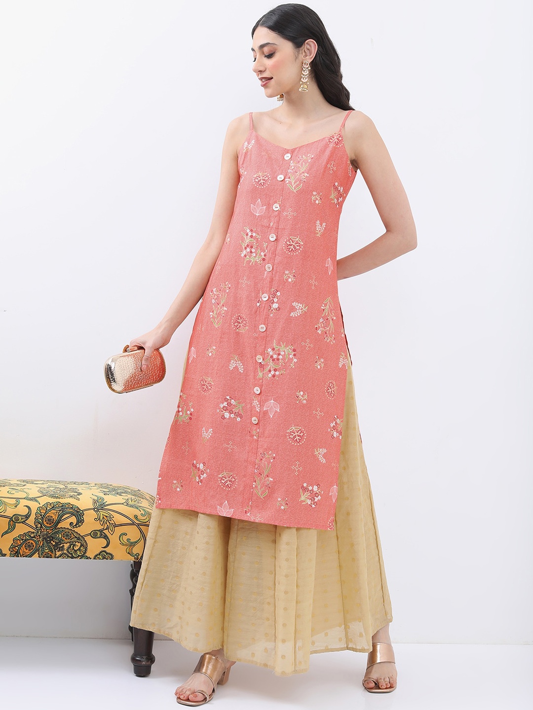 

KETCH Women Pink Floral Printed Kurta