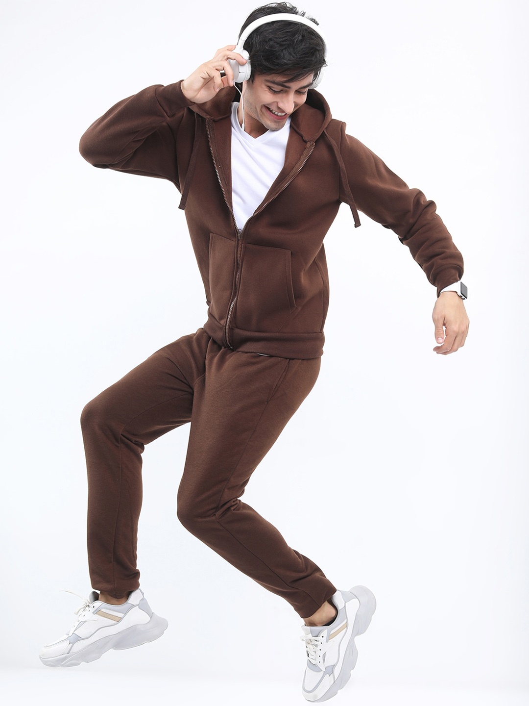 

KETCH Men Mid-Rise Track Pants, Brown
