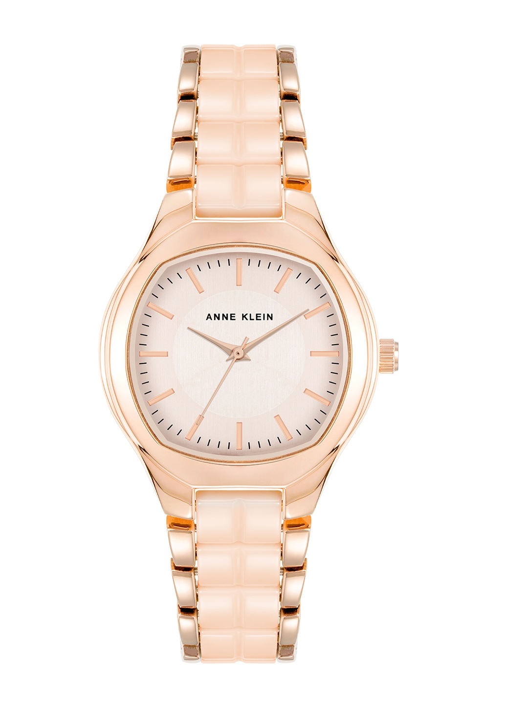 

ANNE KLEIN Women Ceramic Bracelet Style Straps Analogue Watch AK3992LPRG, Rose gold