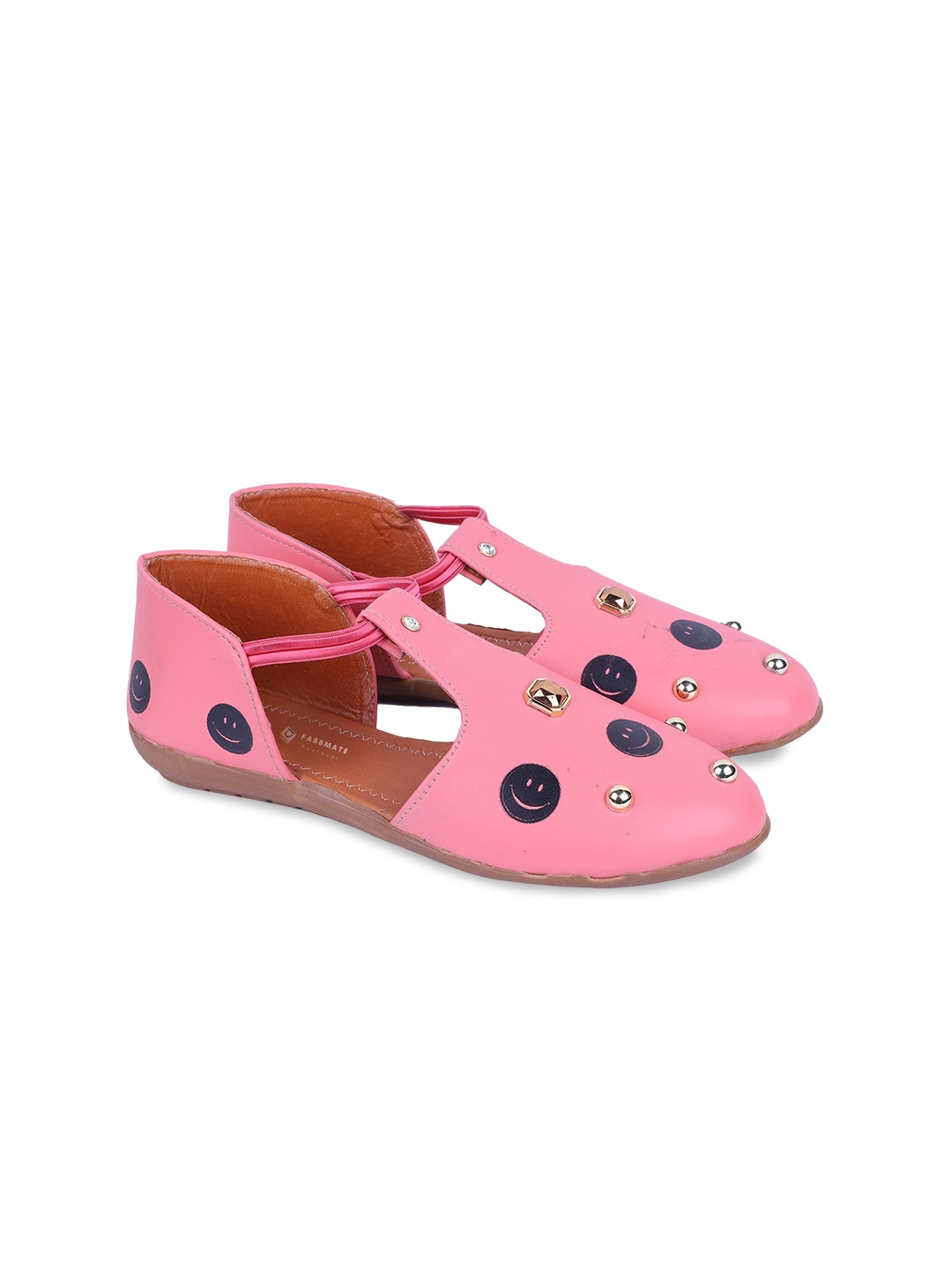 

FABBMATE Women Embellished Ballerinas, Pink