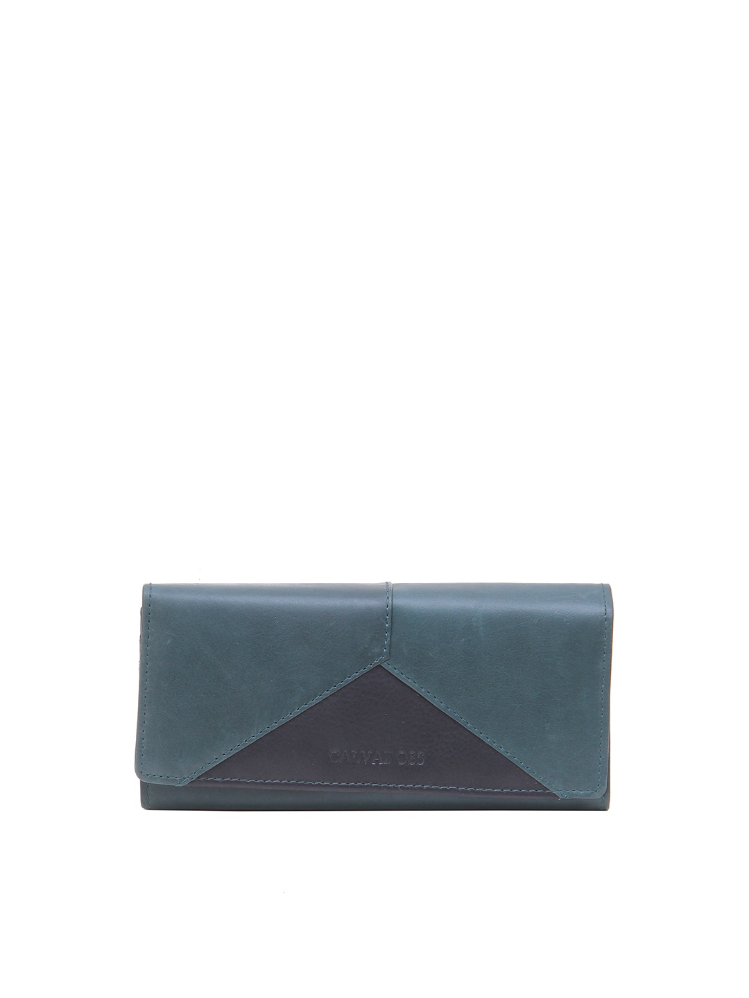 

Calvadoss Women Textured Leather Two Fold Wallet, Green