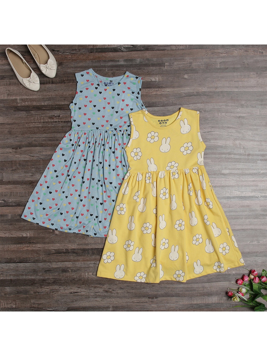 

ZION Girls Pack of 2 Floral Maxi Dress, Blue