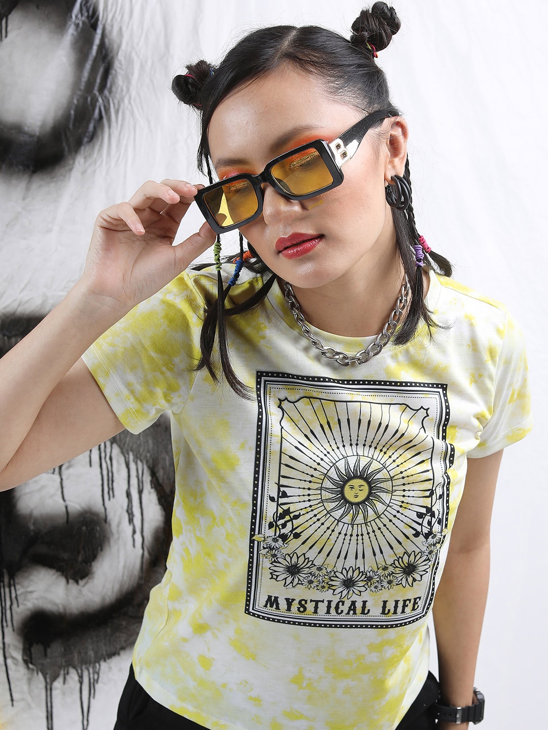 

Tokyo Talkies Graphic Printed T-shirt, Yellow