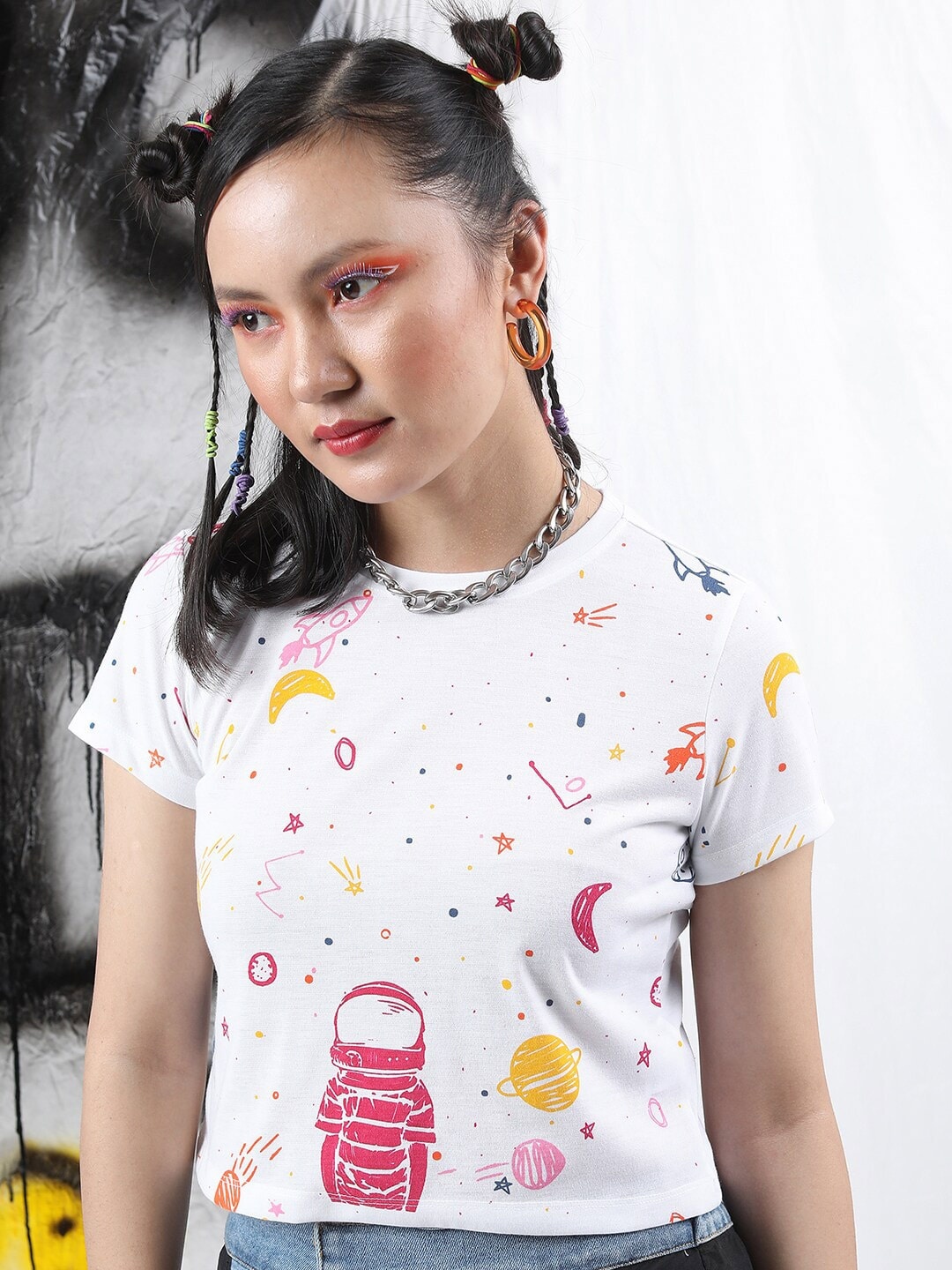 

Tokyo Talkies Conversational Printed T-shirt, White