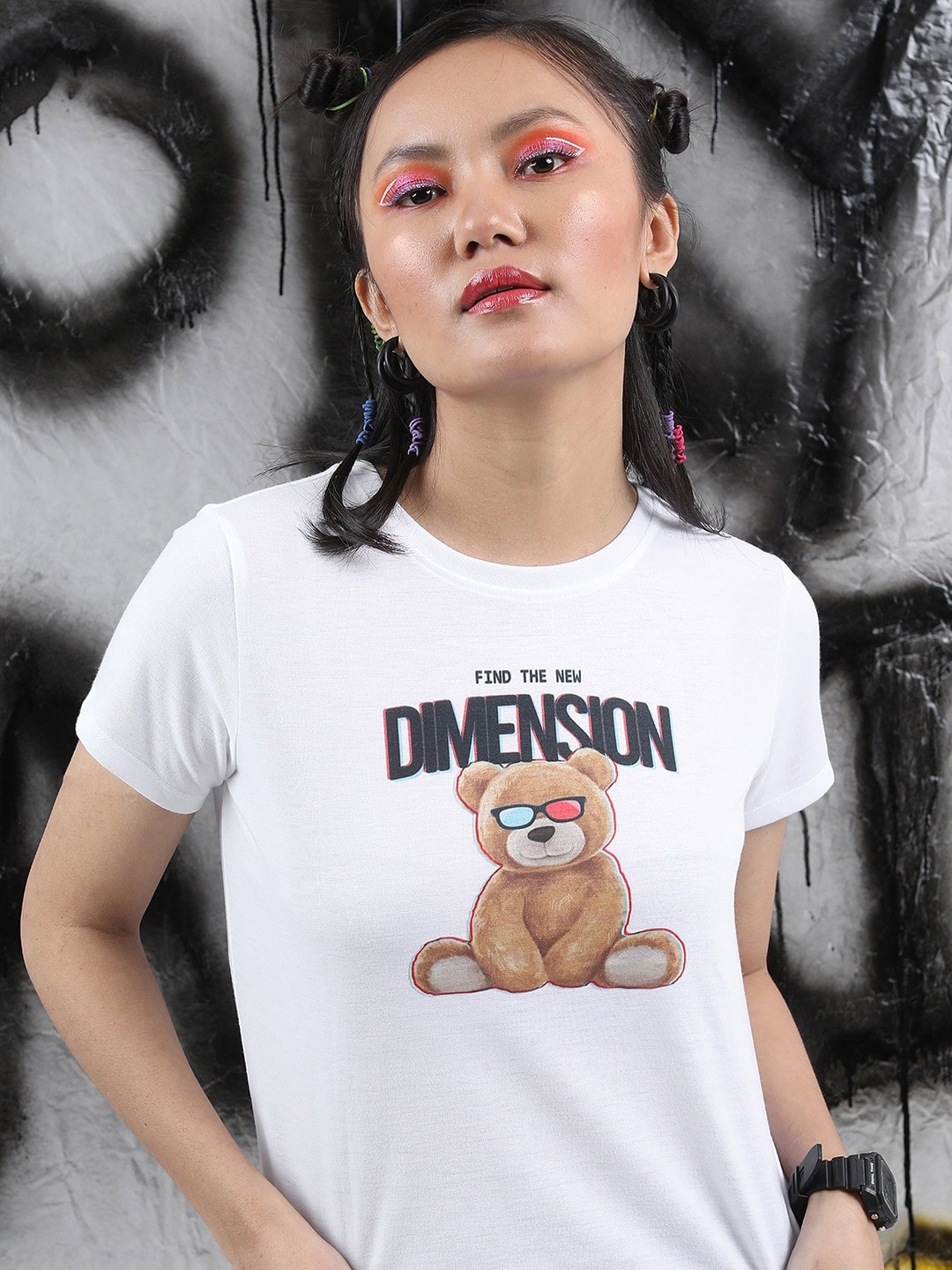 

Tokyo Talkies Graphic Printed T-shirt, White