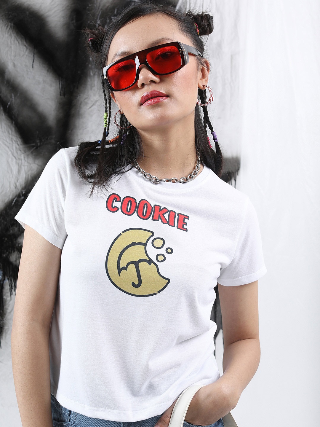 

Tokyo Talkies Graphic Printed T-shirt, White