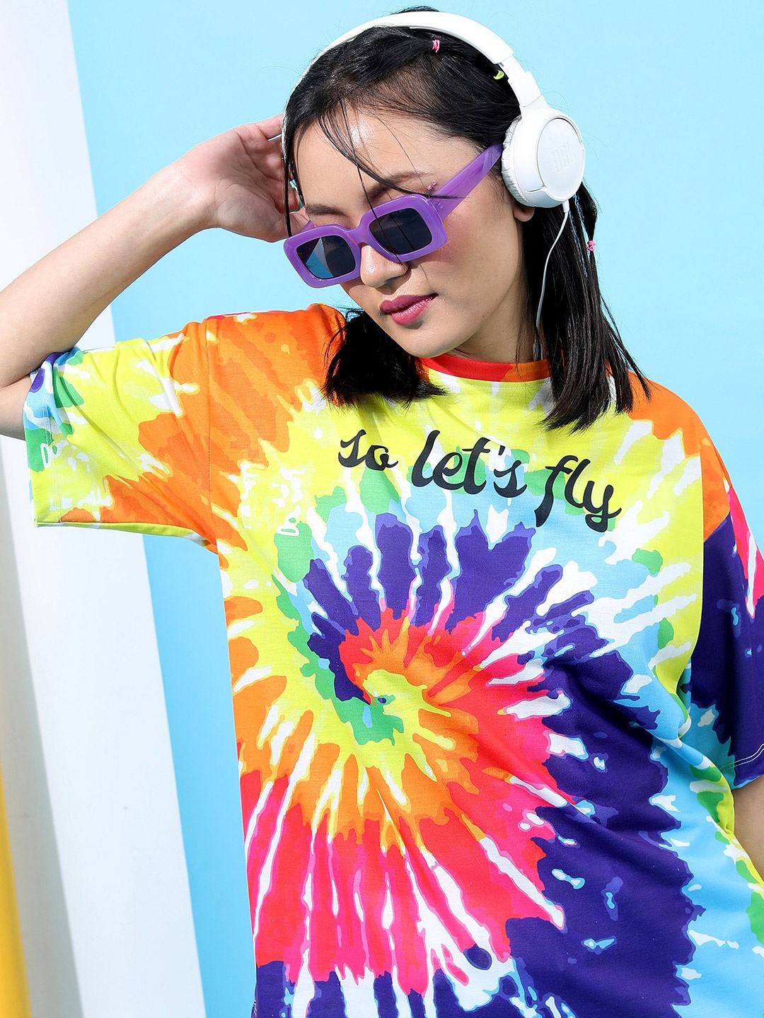 

Tokyo Talkies Tie And Dyed Loose Fit T-shirt, Yellow