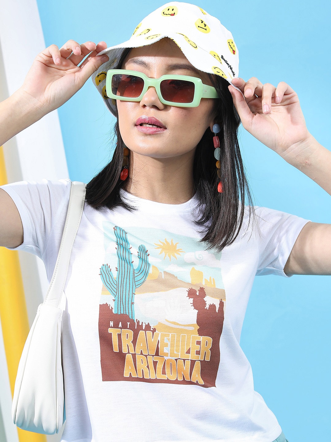 

Tokyo Talkies Graphic Printed T-shirt, White