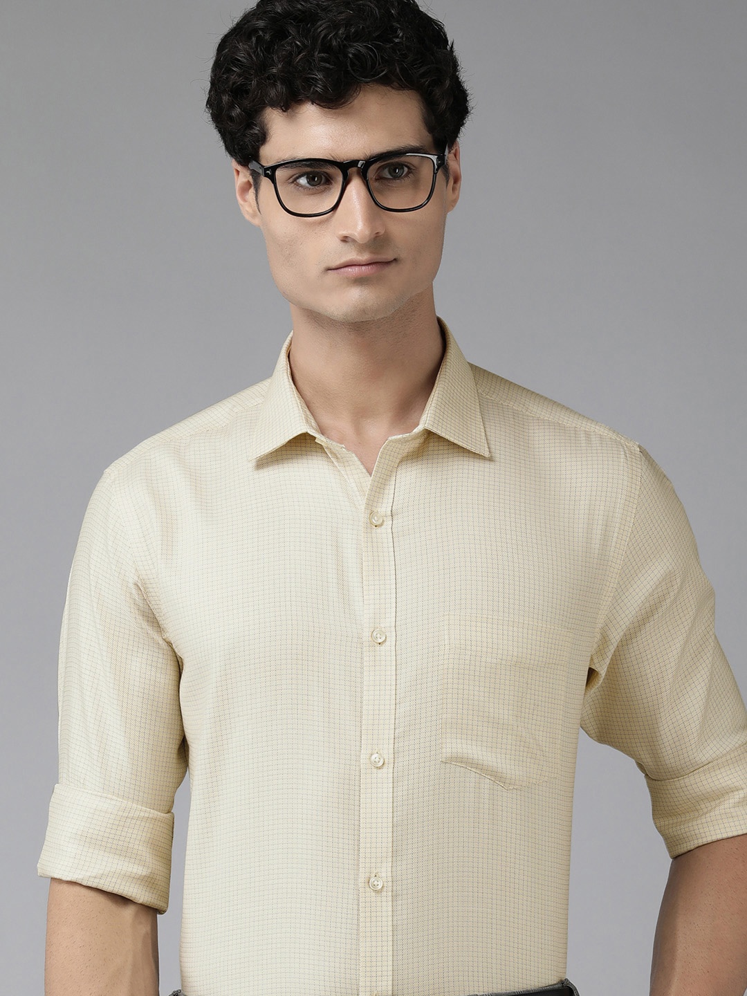 

Park Avenue Slim Fit Pure Cotton Formal Shirt, Yellow