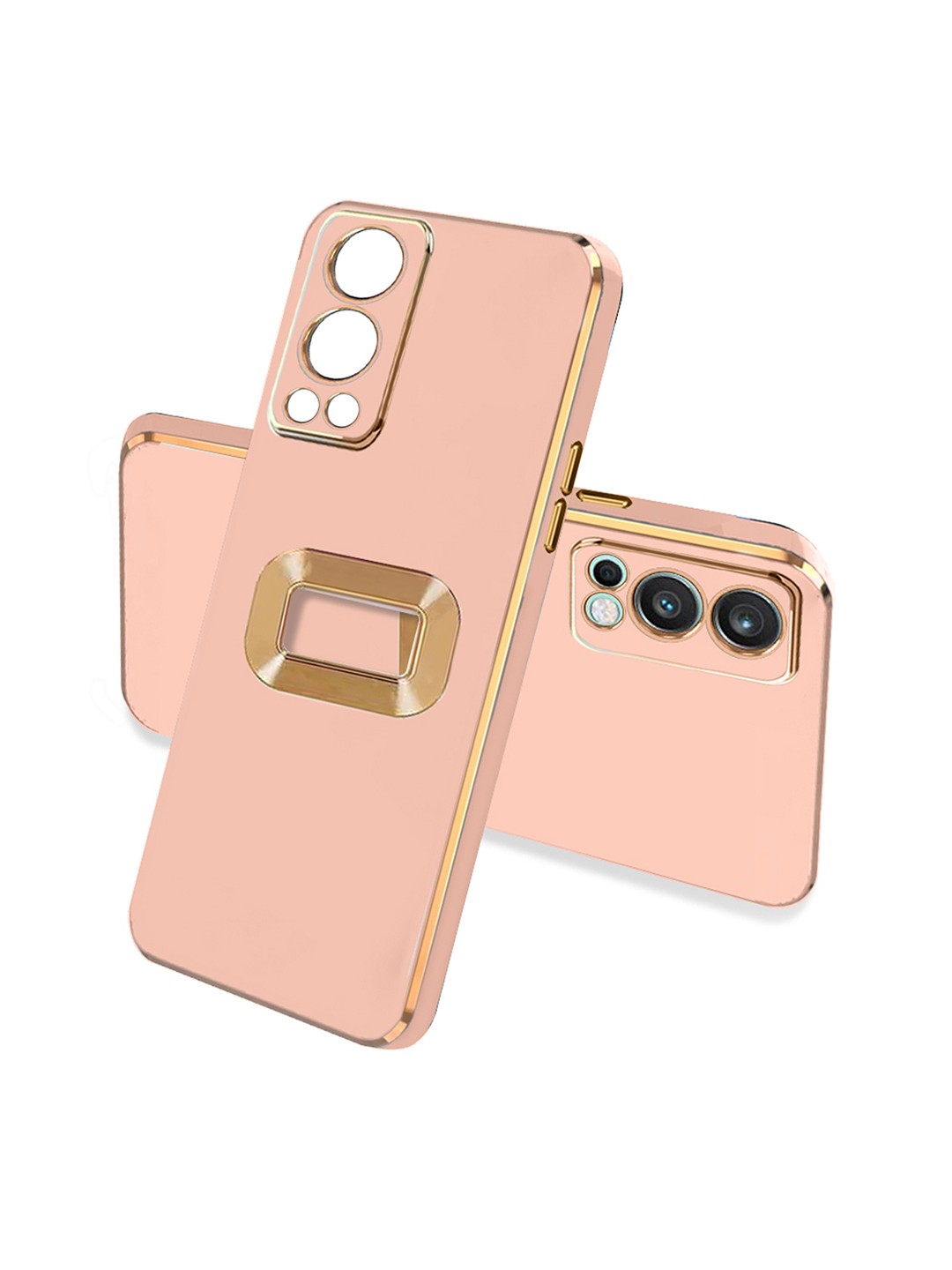 

Karwan Oneplus Nord 2 Camera Protection Phone Back Cover, Peach