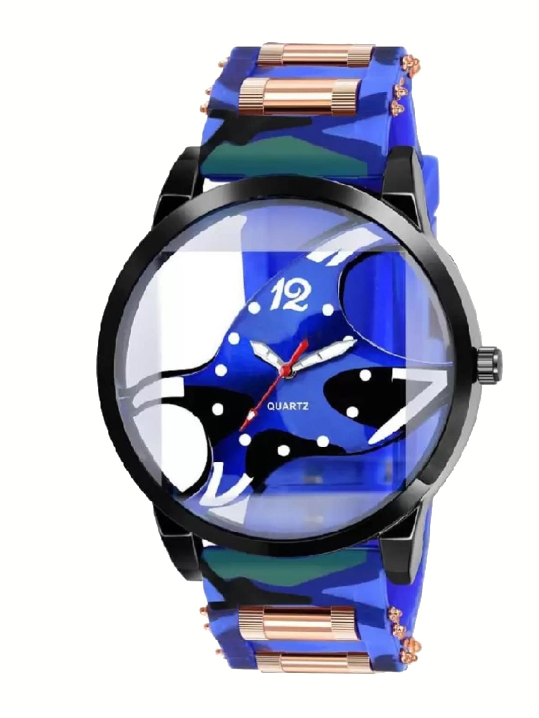 

WATCHSTAR Men Printed Round Dial Analogue Watch- Bullet Blue1, Blue