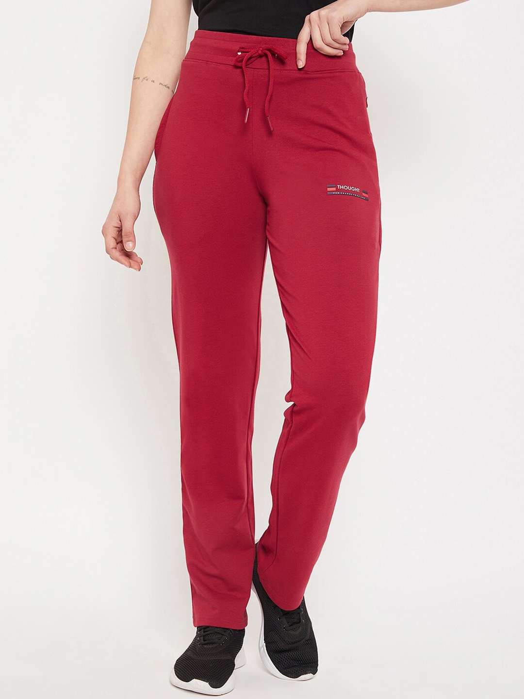 

Cantabil Women Cotton Track Pants, Maroon