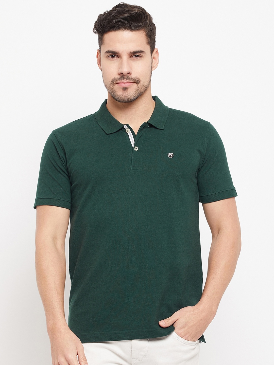 

Cantabil Polo Collar Cotton Breathable T-shirt, Green