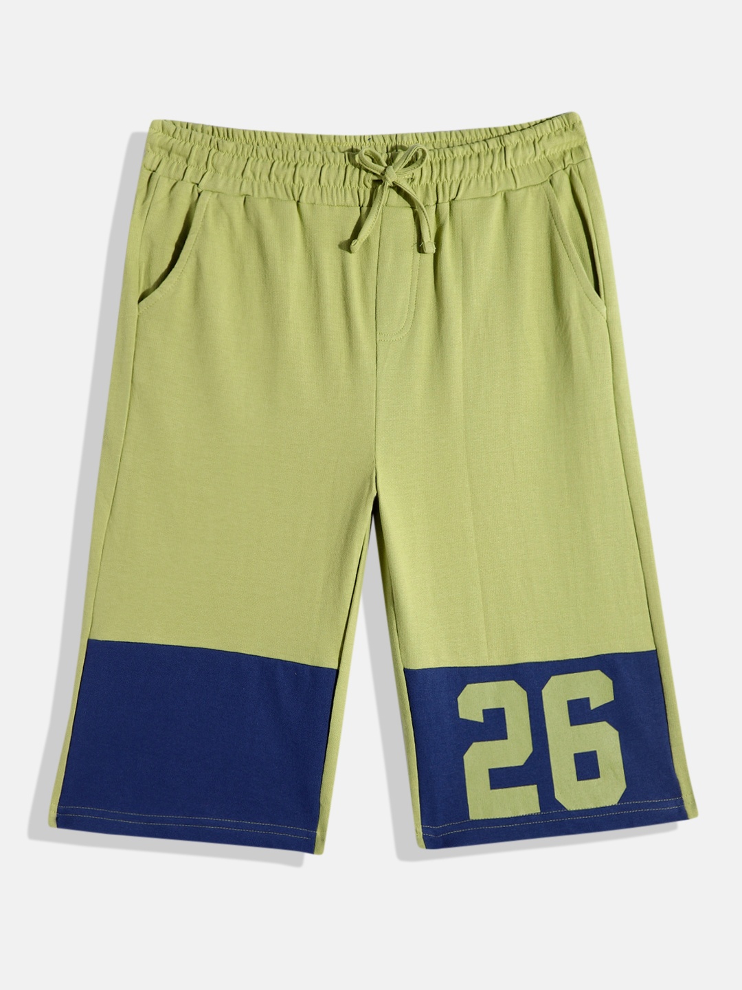 

HERE&NOW Boys Colourblocked Shorts, Olive