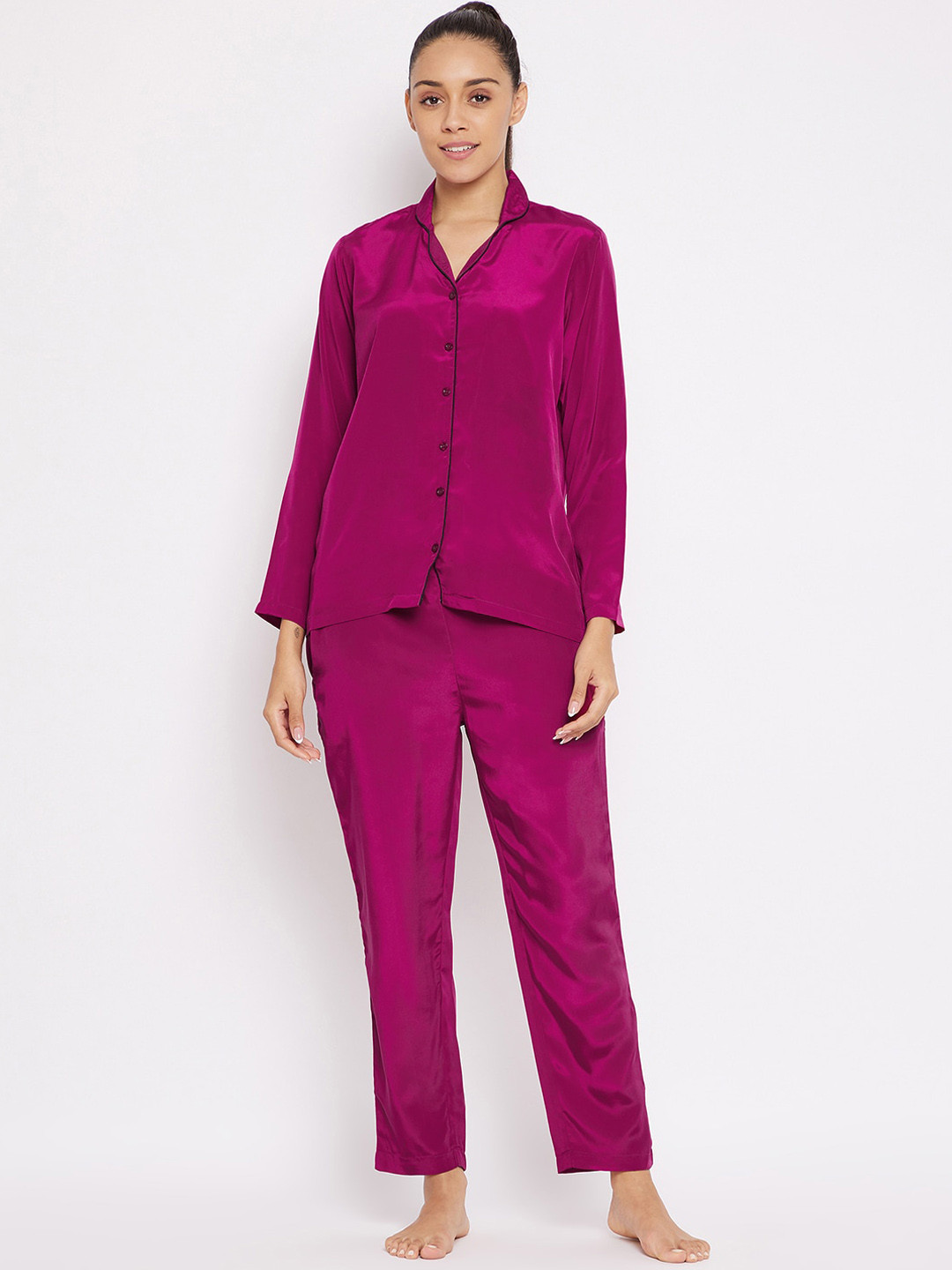 

Urban Komfort Satin Night Suit, Purple