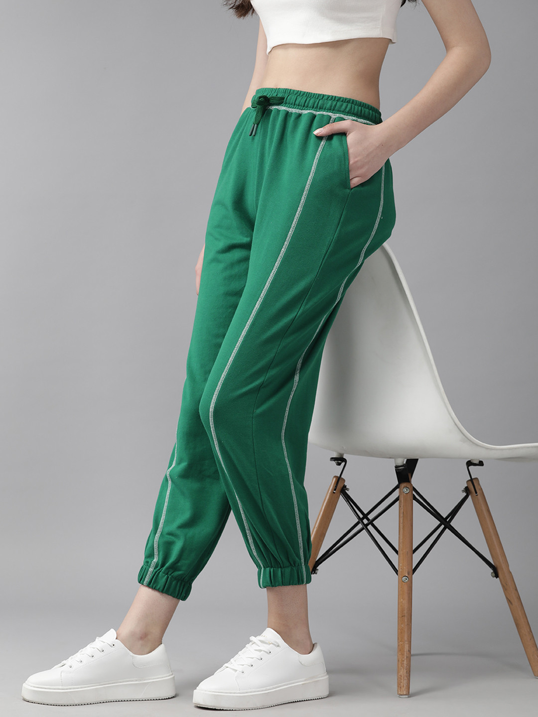

The Roadster Lifestyle Co. Women Relaxed Fit Joggers, Green