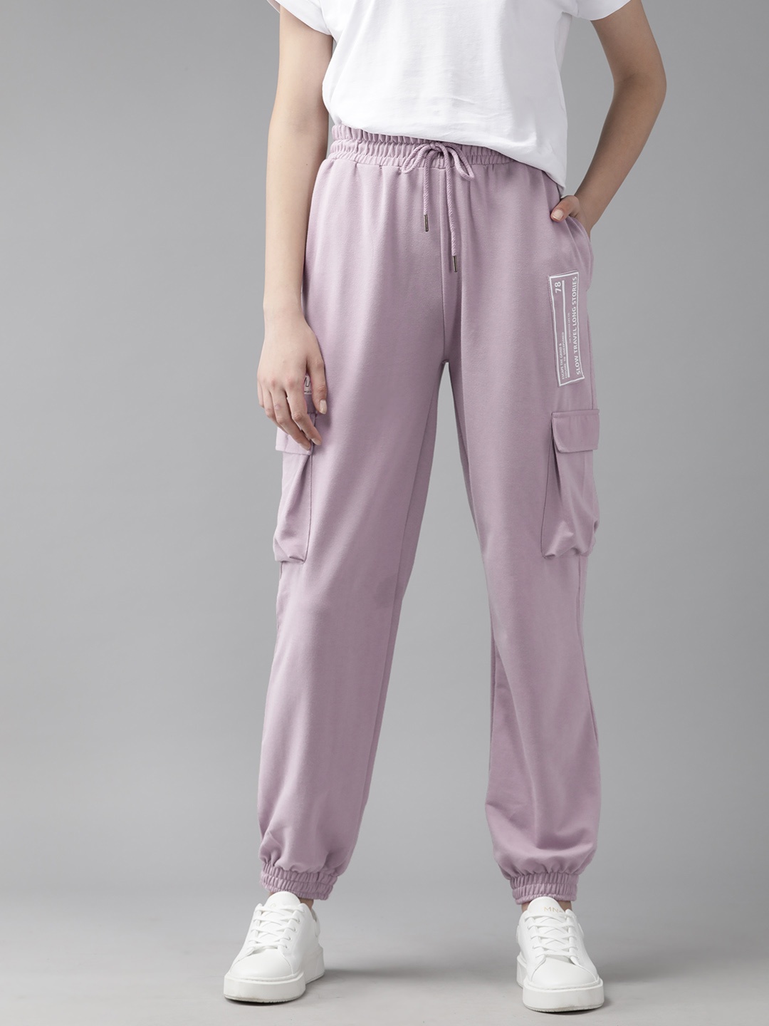 

The Roadster Lifestyle Co. Women Cargo Joggers, Lavender