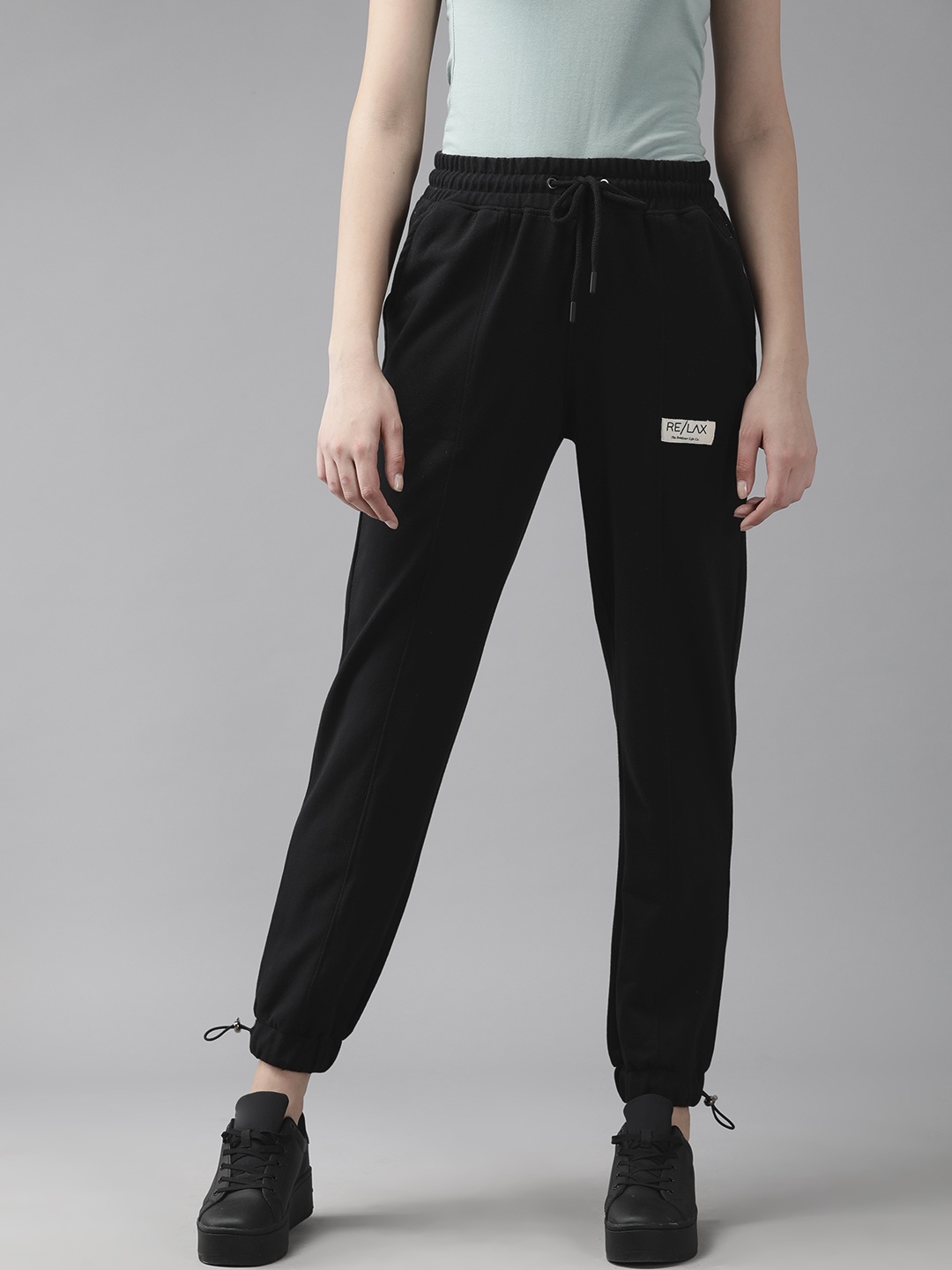 

The Roadster Lifestyle Co. Women Solid Joggers, Black