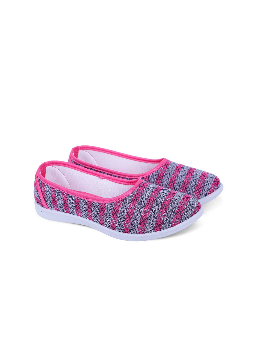 

FABBMATE Women Woven Design Ballerinas, Pink