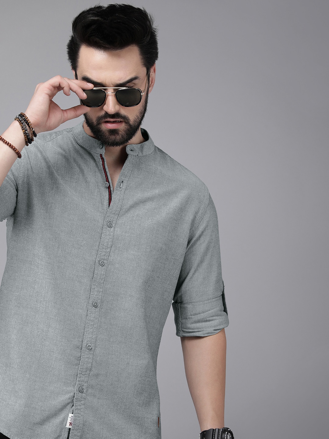 

The Roadster Life Co. Pure Cotton Casual Shirt, Blue