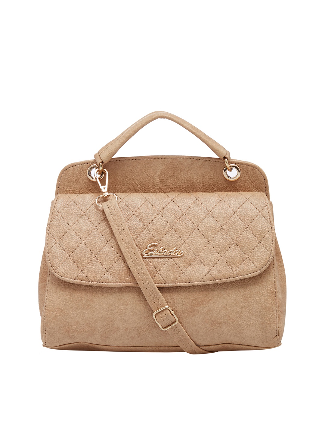

ESBEDA Beige Checked Handheld Bag