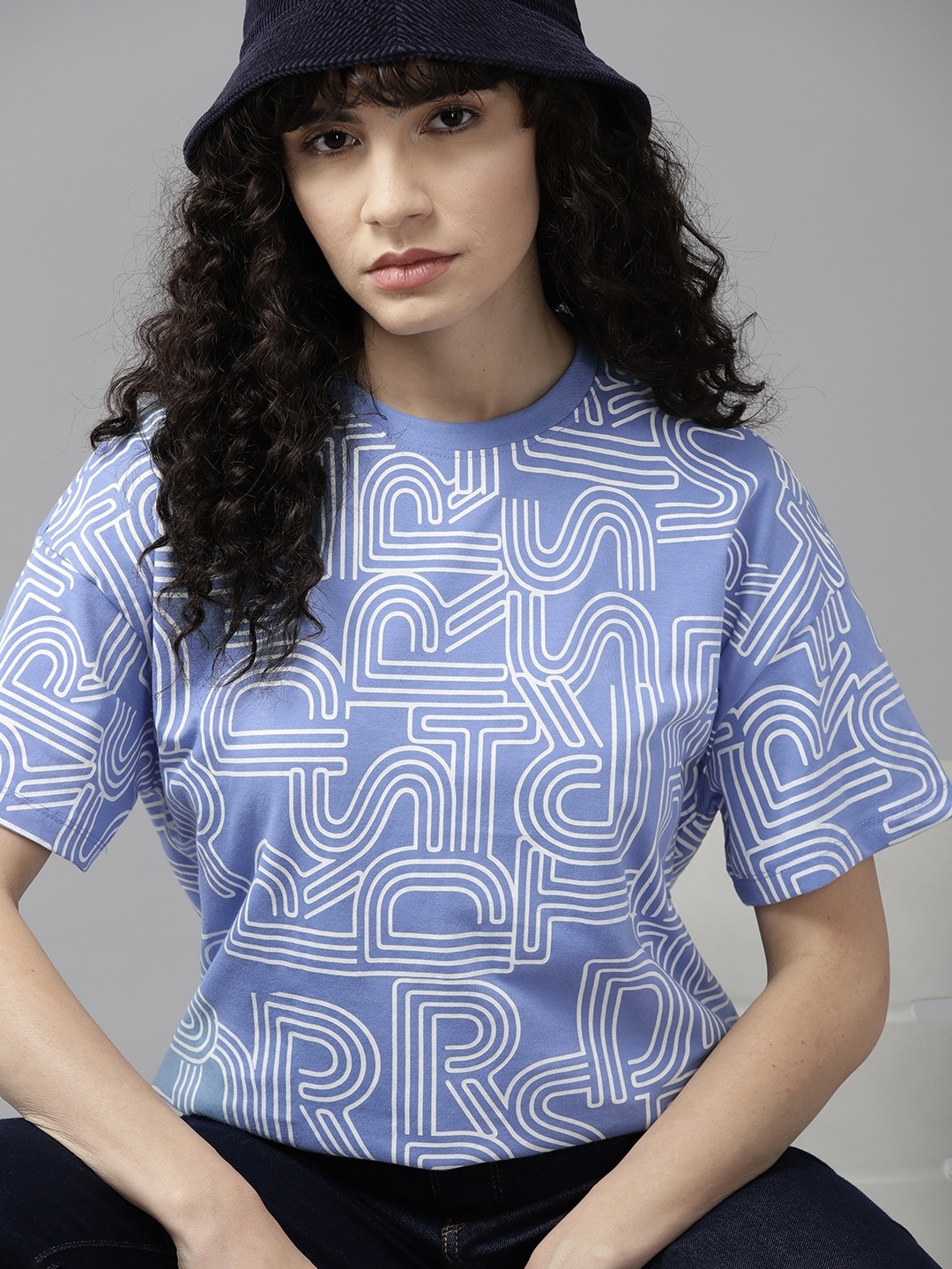 

The Roadster Lifestyle Co. Typography Printed T-shirt, Blue