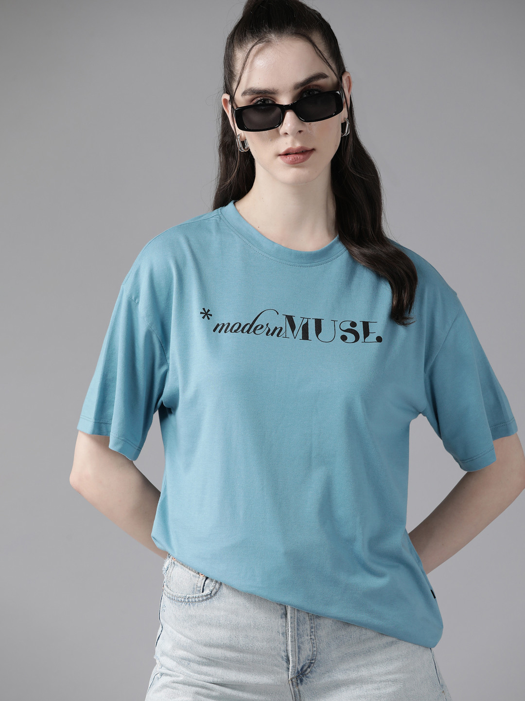 

The Roadster Lifestyle Co. Typography Printed T-shirt, Blue